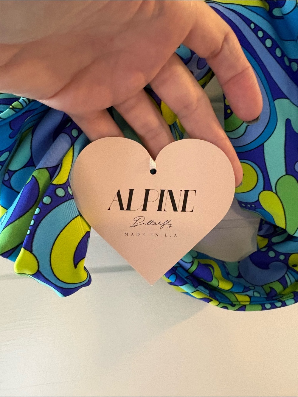 Alpine Butterfly Women’s Swim Set - Blue & Green Print